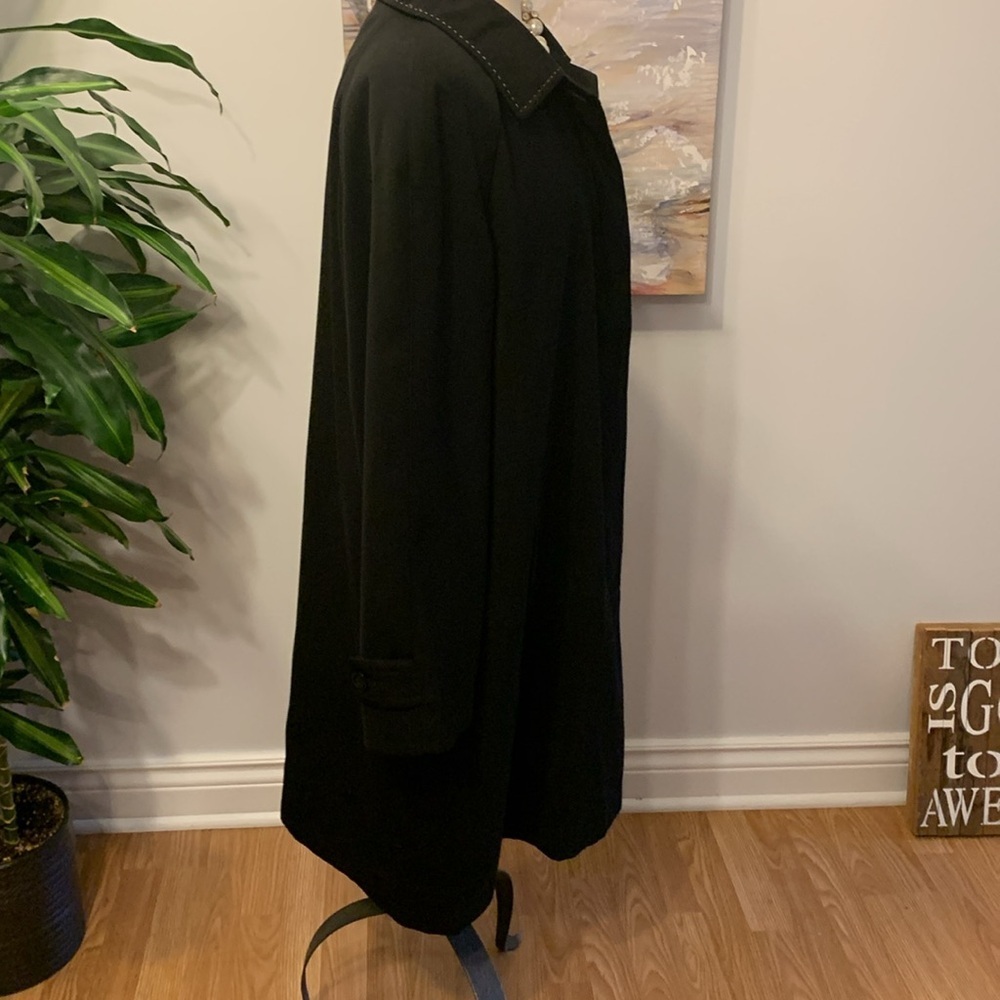 Elegant Black Women's Dressy Trench Coat - Picture 5 of 15